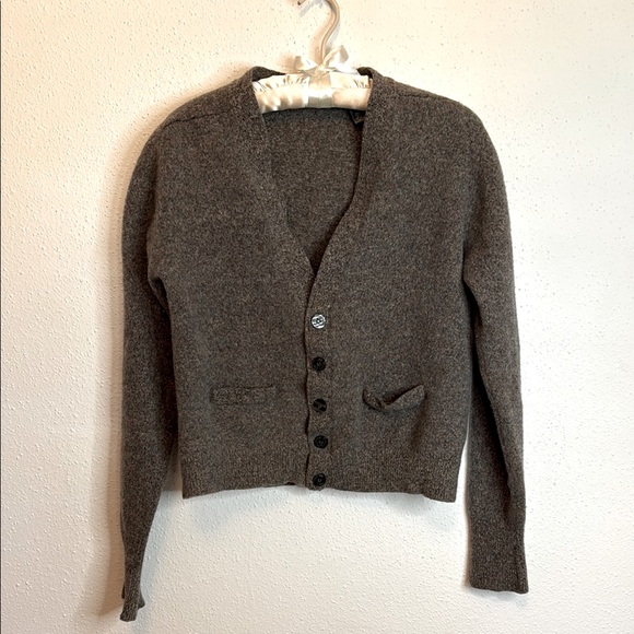 Vintage Lord & Taylor 100% Lambswool Button Up Cardigan Sweater - Picture 1 of 10